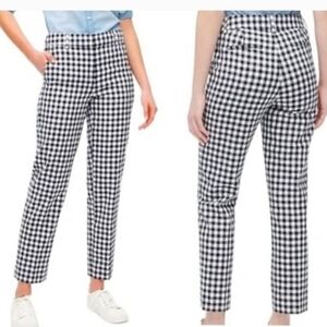 J. Crew Black & White Gingham Ankle Pants